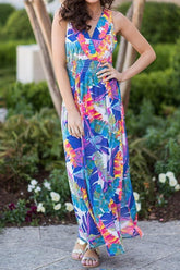 Falda chaleco estampada con cuello en V